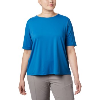 Columbia T-Shirt Dames, Chill River Short Sleeve Plus Size Blauw, 86HMIFNSE